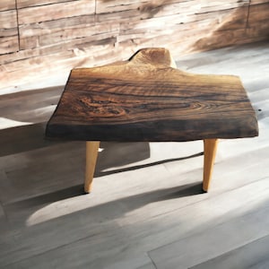 Rustic Handmade Wood Coffee Table - Unique Walnut (WG-1039)