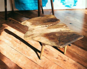 Rustic Handmade Wood Coffee Table - Unique Walnut (WG-1032)