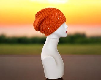Hand Knit Colorful Scrap Beanies: Boho Crochet Winter Hats