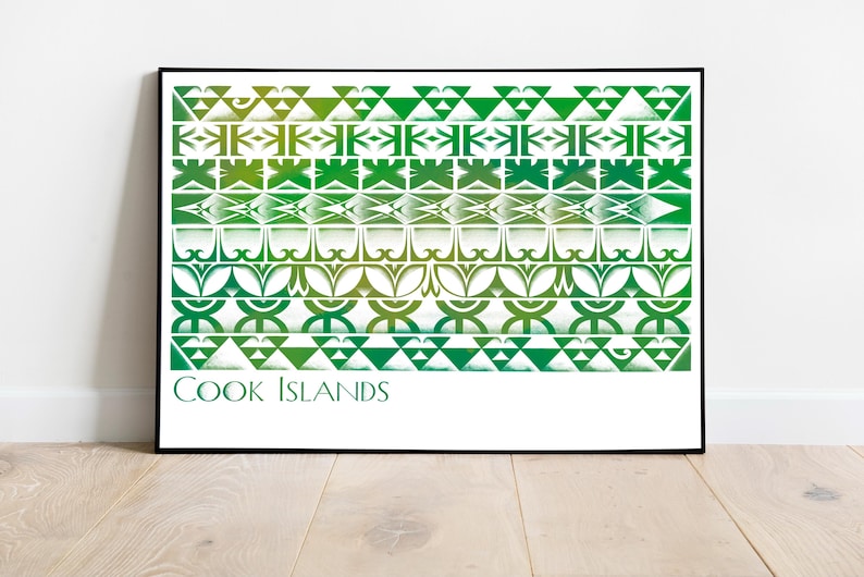 Kuki Pattern, Cookisland Art 6 Pack, Polynesian Art, Digital Art ...