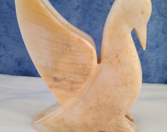 Bird figure made of natural stone