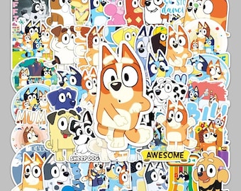 25 Bluey Stickers- Random Selection of 25 Bluey Stickers- No Duplicates