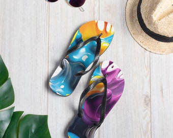 Sandales tongs personnalisées avec impression photo, vous pouvez concevoir vos propres designs, texte logo nom photo,