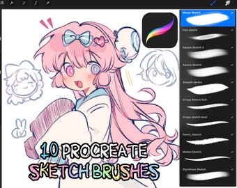 10 Procreate Sketch Brushes!