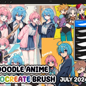 NEW: 6 Doodle Anime procreate brushes I love (JULY)