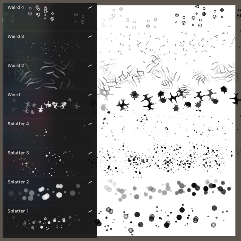 11 Procreate Splatter Brush! Populate Your Art! - Etsy