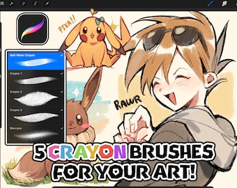 5 Procreate Anime Crayon brushes for your art!