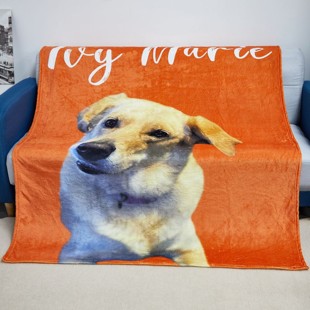 Custom Pet Portrait Blanketpersonalized Pet Photo Blanketdog Etsy UK