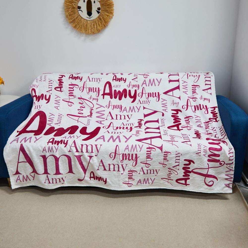 Custom Blanket With Name Personalized Blanket Name Blanket Etsy Australia