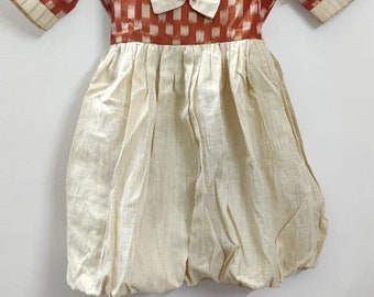 Ikkat cotton aline dress for kids