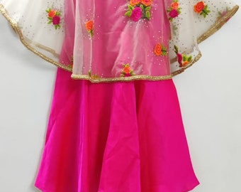 Pink aline dress for kids