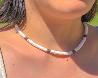 Shell necklace, shell jewelry, shell, choker, necklace, chain