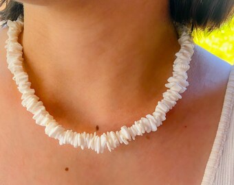 Shell necklace, shell jewelry, shell, choker, necklace, chain