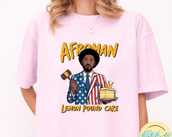 Zitronen-Pound-Kuchen-T-Shirt, lustiges Dessert-Grafik-T-Shirt, Afroman-T-Shirt, Zitronen-Pound-Kuchen-Meme-T-Stück, Vintage Rap-Grafik-T-Shirt,