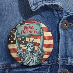 Zohran Fight For US Pins Button in 3 size, Zohran For New York City, Zohran Mamdani Pins, NYC Political, Mayor Mamdani Pins, Protest Pins