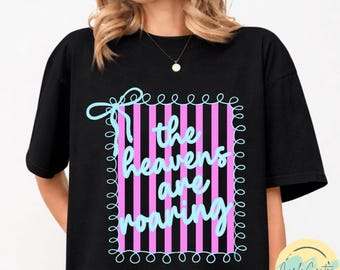 Der Himmel Roaring T-Shirt, Christliche Anbetung Shirt, Glaube Streifen Bogen T-Shirt, Christian Himmel Roaring Top