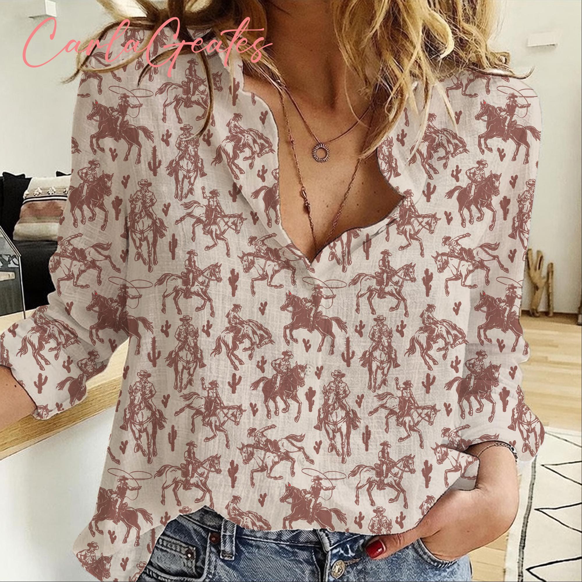 Ameri 新品 UNDRESSED HORSE BIT BLOUSE Beige Horse Bit Top – JUST A LITTLE WESTERN