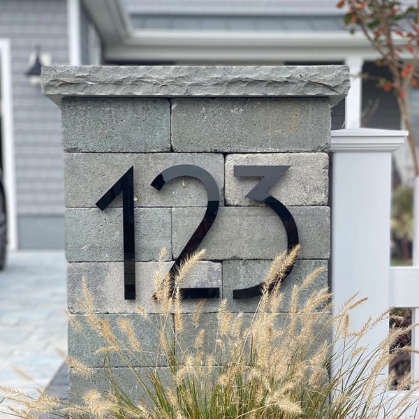 12 inch Modern House Numbers Letters, Custom Address Numbers