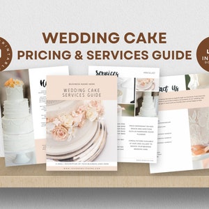 Wedding Cake Pricing Guide Canva Template, Bakery Price Lists, Editable Cake Brochure, Instant Download, Baking Business, Printable