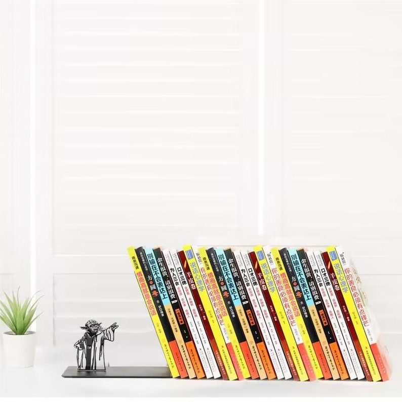 Metal Bookend Cute Bookends Decorative Modern Bookends Anime Etsy