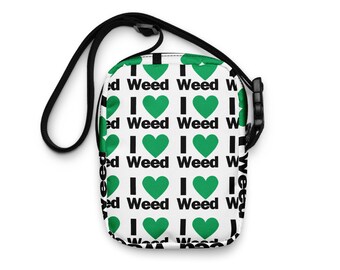 Borsa a tracolla borsa a tracolla accessori regalo stoner Cannabis I Marihuanna i love Weed KushISmokeIGanjaIRastafariI 420 regalo