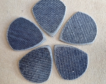 Denim guitar picks 3 pack