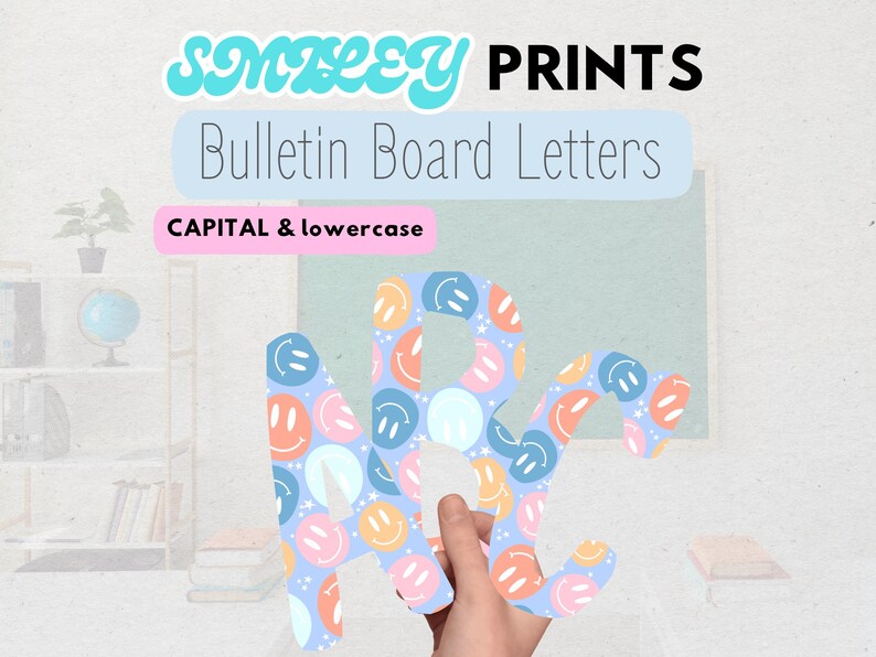Smiley Retro Bulletin Board Letters | Groovy Classroom Decor ...