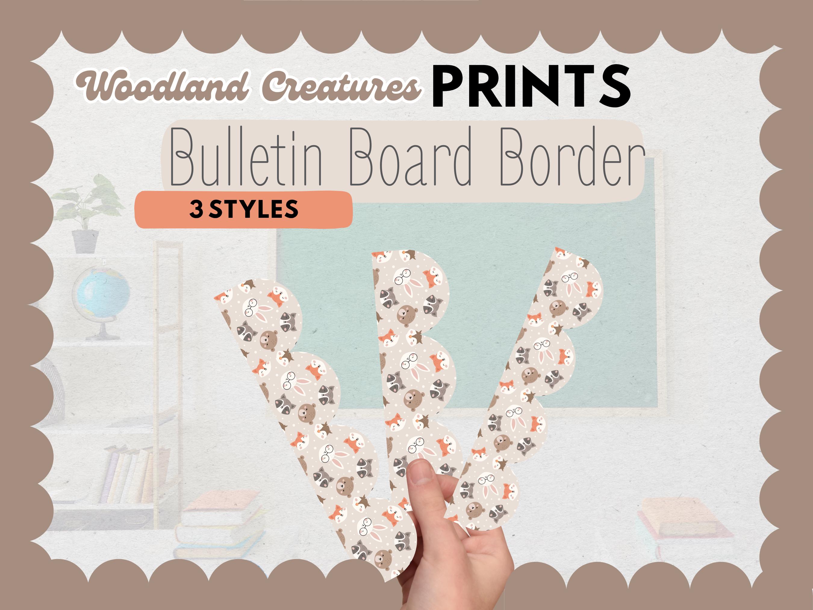 Woodland Themed Bulletin Board Borders Forest Animal Classroom Decor ...