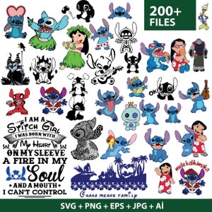 Arquivo de pacote Svg de Lilo e Stitch, arquivo de corte Svg de Lilo e Stitch, clipart de Lilo e Stitch, arquivo de corte Svg de Lilo e Stitch, arquivos digitais, download instantâneo