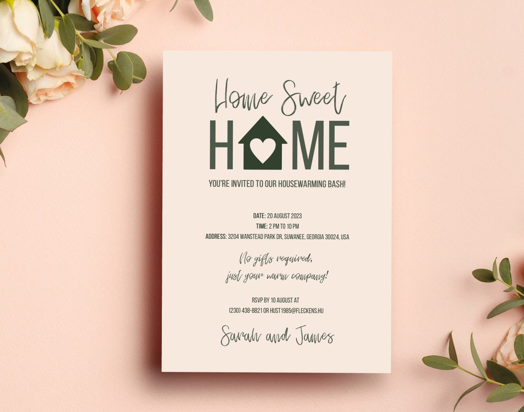 Editable Housewarming Party Invitation Printable Template Corjl, Modern