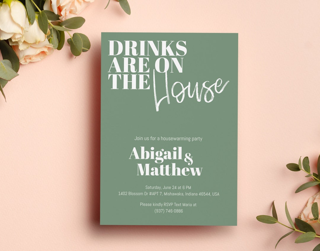 Editable Housewarming Party Invitation Printable Template Corjl, Modern