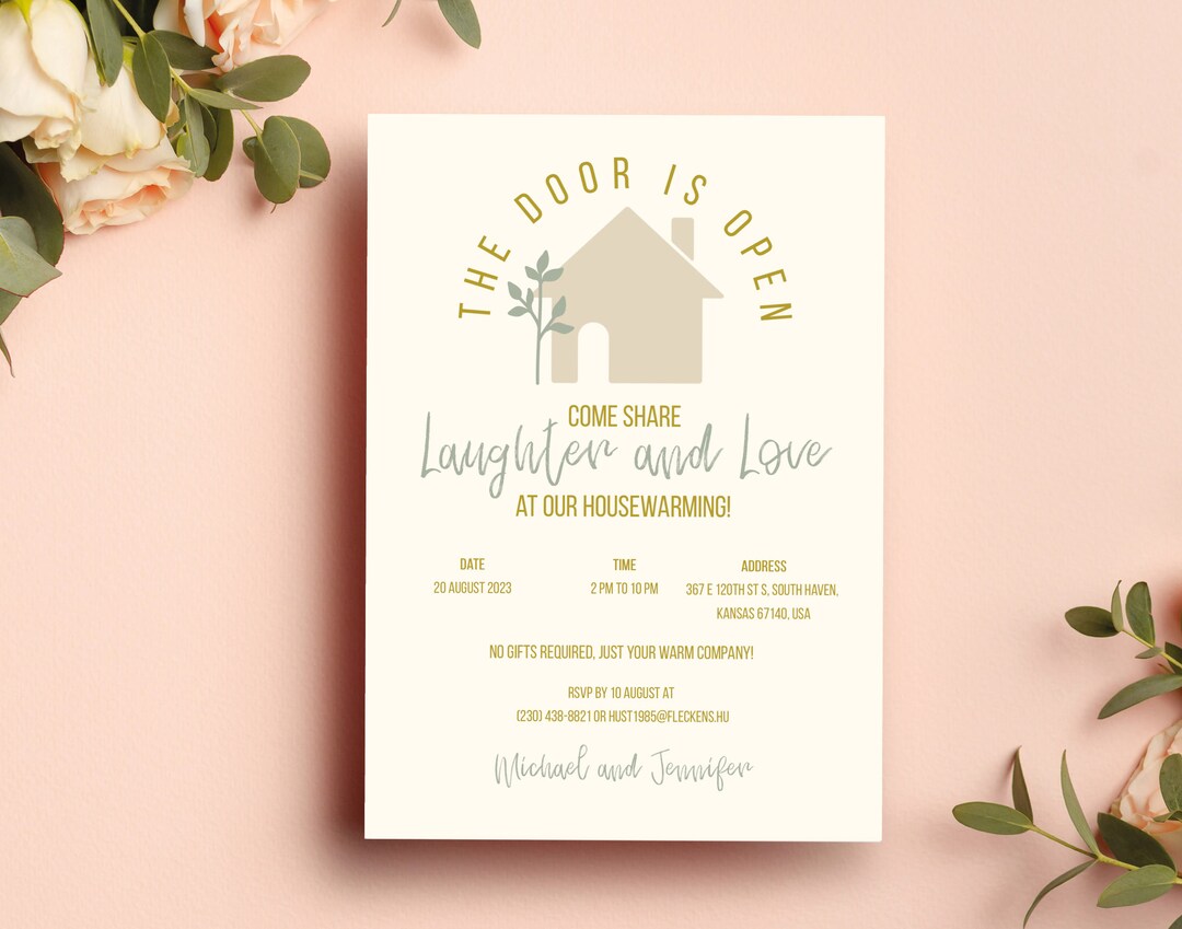 Editable Housewarming Party Invitation Printable Template Corjl, Modern
