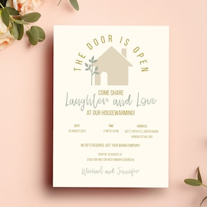 Editable Housewarming Party Invitation Printable Template Corjl, Modern Evite Housewarming, Personalized Invitation, House Party Invite 1004