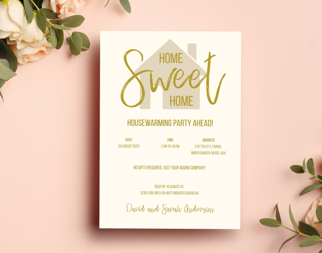 Editable Housewarming Party Invitation Printable Template Corjl, Modern