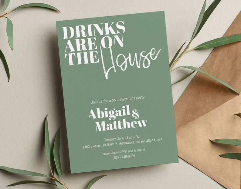 Editable Housewarming Party Invitation Printable Template Corjl, Modern