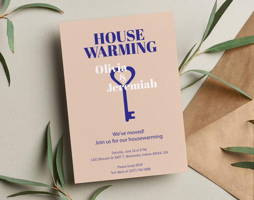 Editable Housewarming Party Invitation Printable Template Corjl, Modern