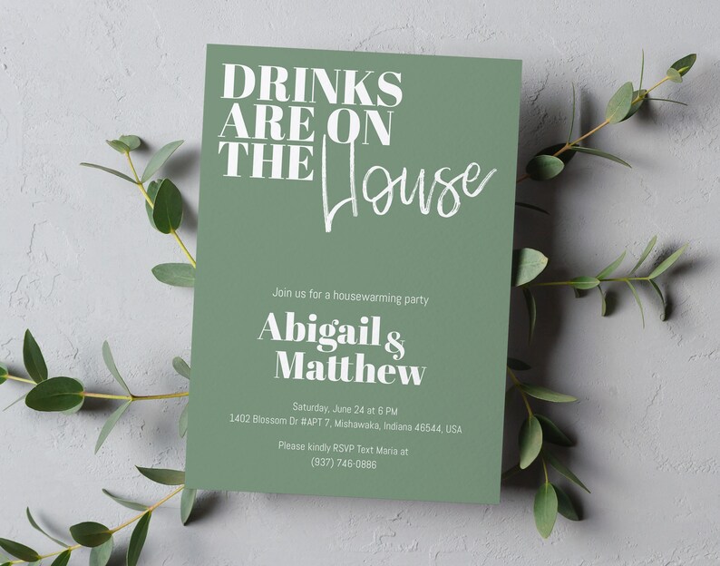 Editable Housewarming Party Invitation Printable Template Corjl, Modern