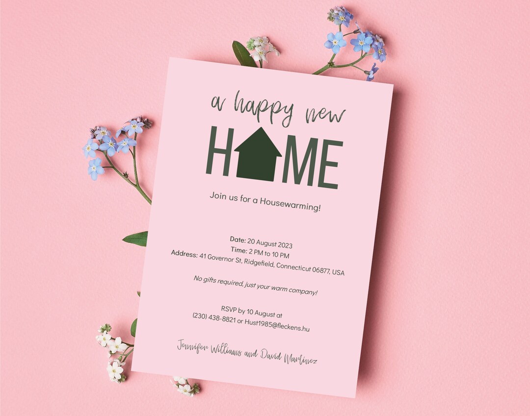 Editable Housewarming Party Invitation Printable Template Corjl, Modern