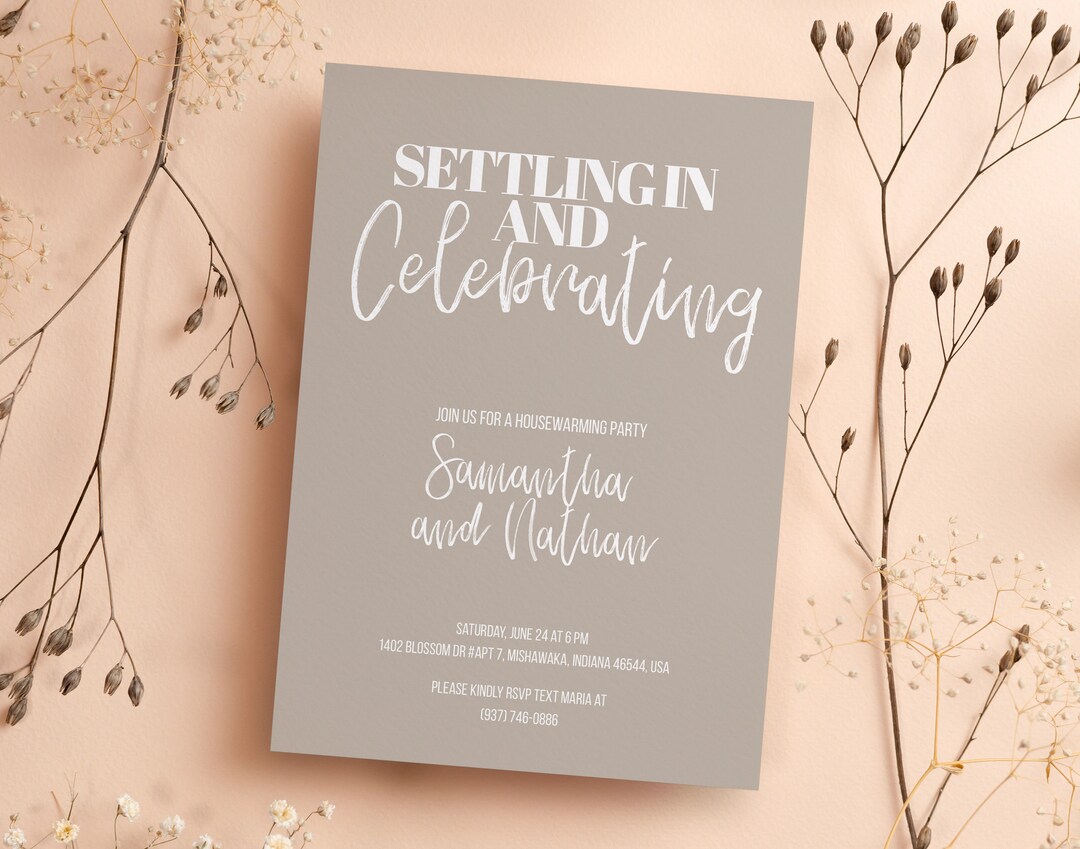 Editable Housewarming Party Invitation Printable Template Corjl, Modern