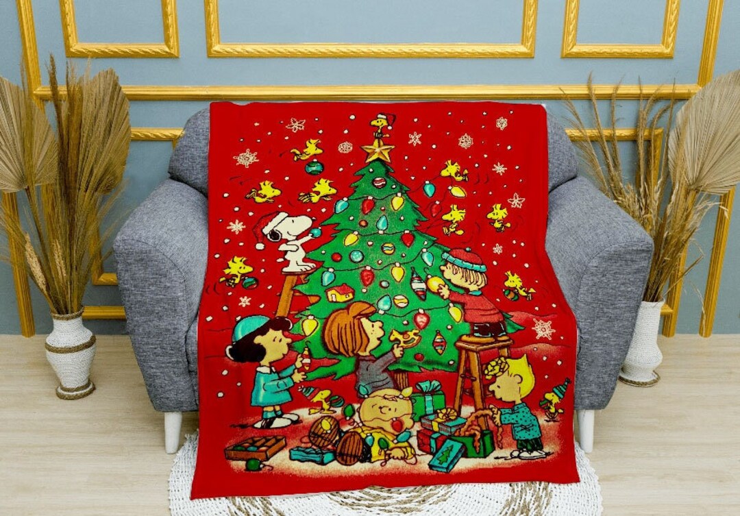 Vintage Christmas Disney Blanket Disney Blanket Snoopy and Etsy