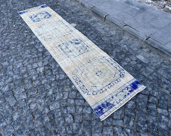 turkish rug 2.5x10.3 hallway rug, colorful rug, decorative rug, vintage rug, southwestern decor, beni ourain rug, morrocan rug, runner rug
