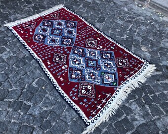 kilim rug, 3.2x5.4 floor rug, farmhouse rug, morrocan rug, home decor, turkish rug, handmade rug, southwest rugs, bohemian rug, mexican rug