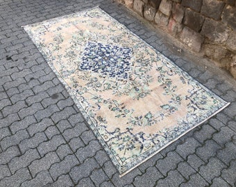 turkish rug, 4.1x8.2 vintage rug, turkish rug, handmade rug, boho rug, morrocan rug, bedroom rug, neutral rug, decorative rug, tribal rug