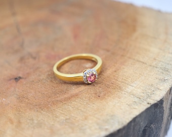 Pink Topaz Ring, Designer Ring, Gold Plated Ring, Handmade Ring, 925 Solid Sterling Ring, Statement Ring, Women Ring, Gift Ring, Topaz Ring