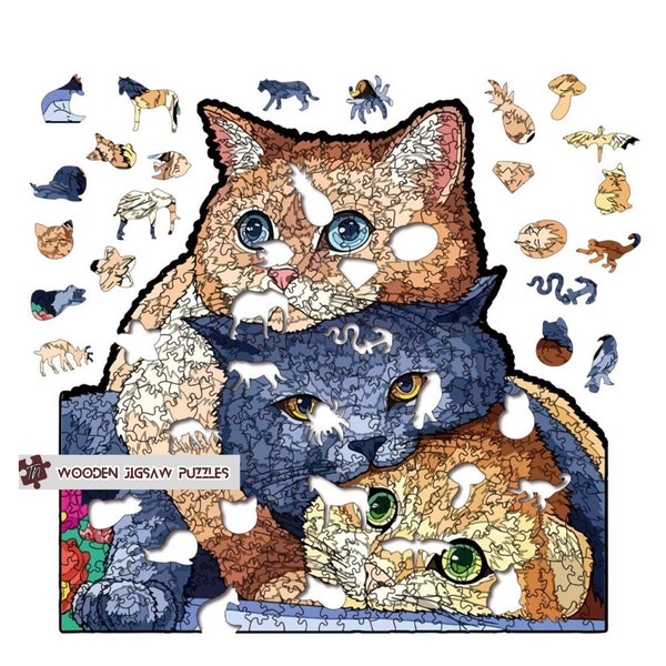 Puzzle I Love Cats Da 40 Pezzi - Per Bambini Dai 3 Anni, Gioco Educativo E Divertente - Foto 10