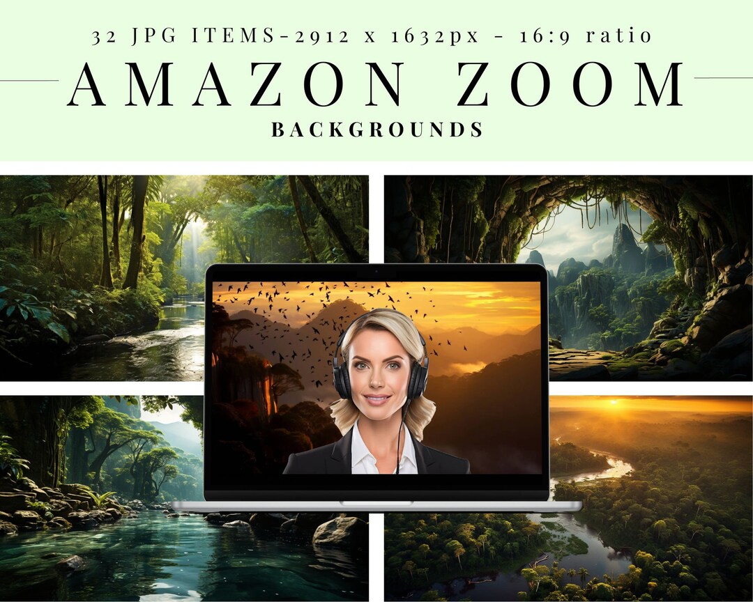32 Amazon Rainforest Zoom Backgrounds Microsoft Teams Etsy UK
