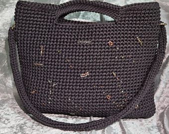 Handmade Grey Crochet Bag – Elegant & Timeless Bag