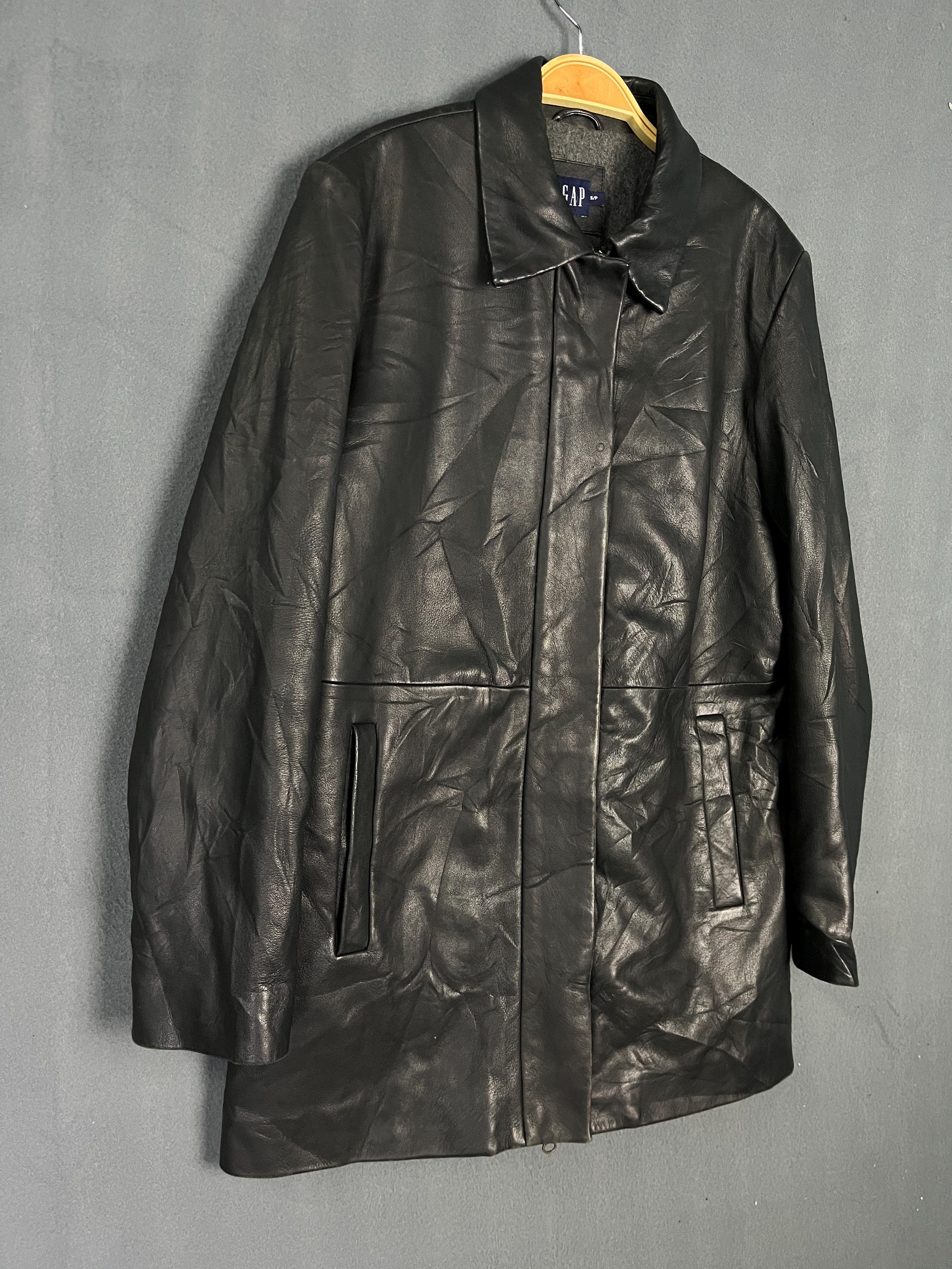 Vintage Gap Black Genuine Leather Zip up Jacket - Etsy