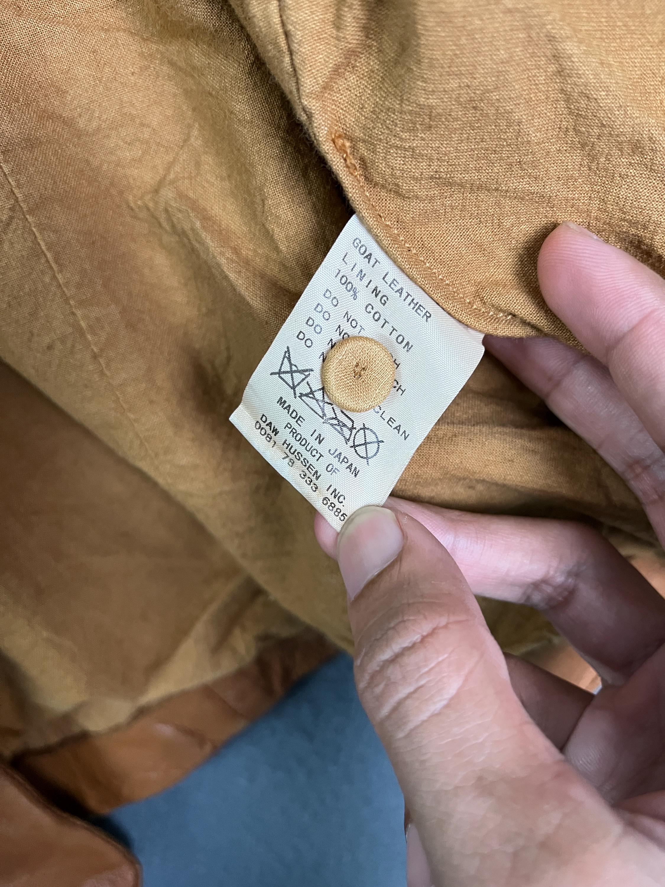 Christian Peau Goat Leather Made in Japan Brown Jacket Size 38