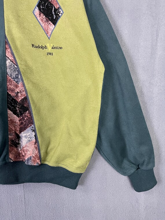 Rudolph Valentino Patchwork Nice Pattern Fleece S… - image 5